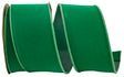 Holiday Green Velvet Outdoor Wired Edge, 2.5 inch 10, additional view