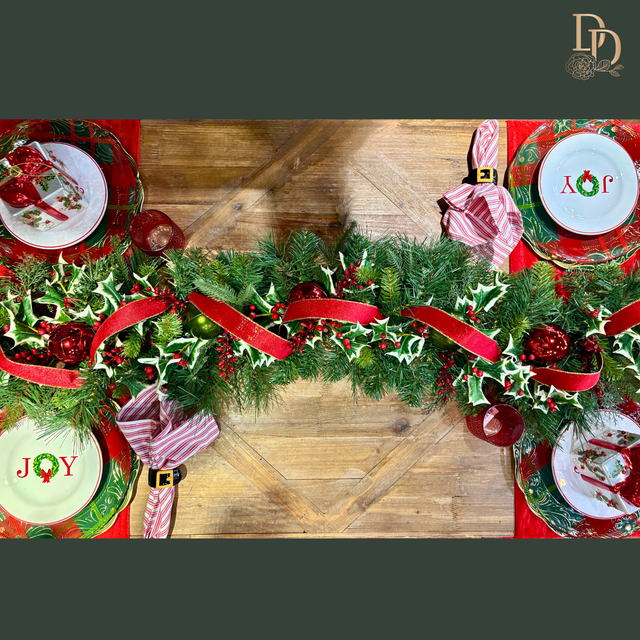 54" "Home for the Holly Days" Designer Christmas Garland