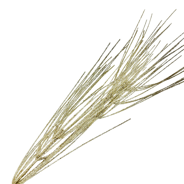36" Platinum Gold Glitter Mica Pine Spray