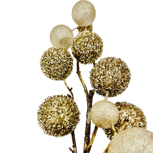 42" Champagne Glitter/Sequin Ball Spray