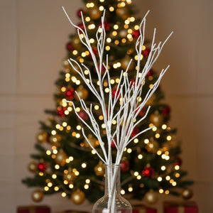 43" White Frosty Snow Branch