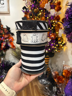 Designer Ribbon Bundle | Black & Boo Halloween