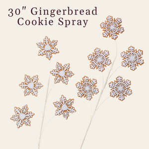 30" Gingerbread Cookie Spray | Star or Flower