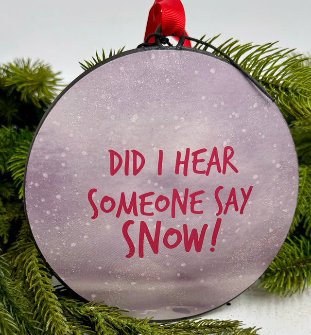 6" Metal Snowman Sidekick Ornament - Snow!