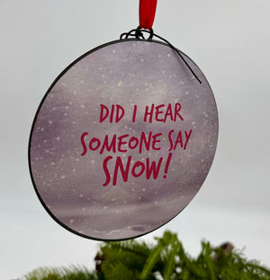 6" Metal Snowman Sidekick Ornament - Snow!