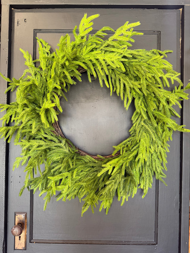 30" Just Cut Natural Touch Norfolk Pine Wreath