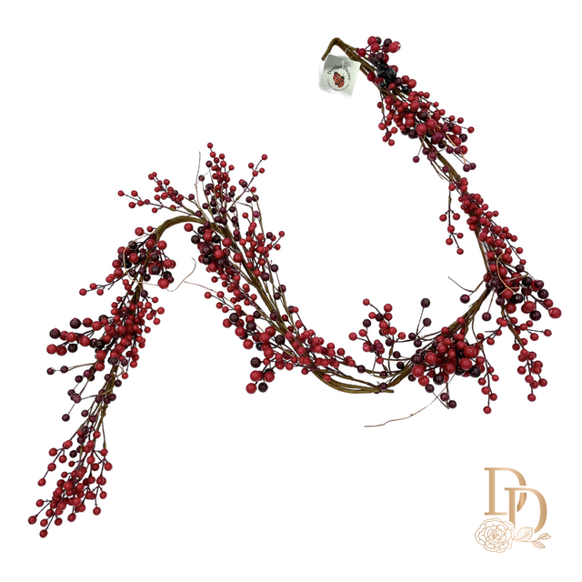6' Red Berry Garland