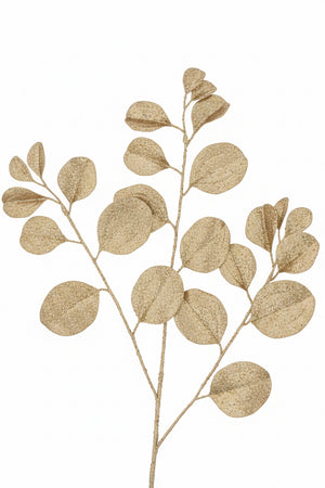 25" Gold Glittered Paddle Leaf Pick