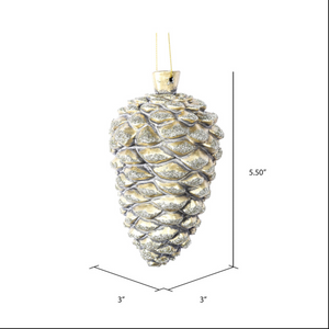 5.5" Gold Antique Pinecone Christmas Ornament