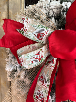 “Hearthside Holiday” Winter Bow
