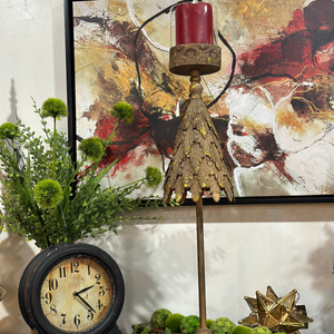 31" Gold Metal Tree Candle Holder
