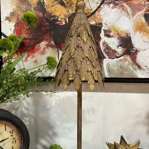 31" Gold Metal Tree Candle Holder