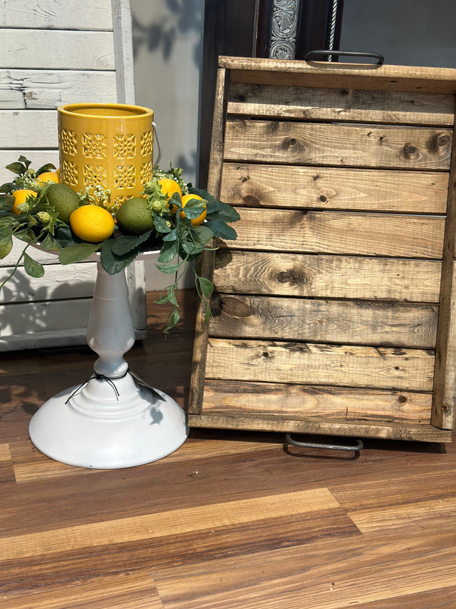 19.5" Large Walnut Wood Tray