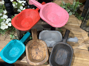 11" Wooden Scoop Dough Bowl