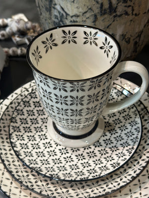 5” Norden Pattern Footed Mug