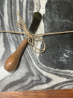 12" Rustic Pine Cutting Board With Spreader