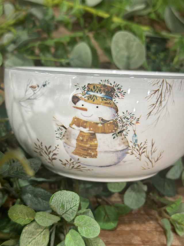2.5" Dolomite Snowman Bowl
