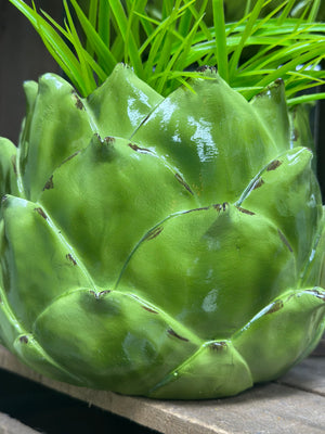 5.5" Green Resin Artichoke Planter