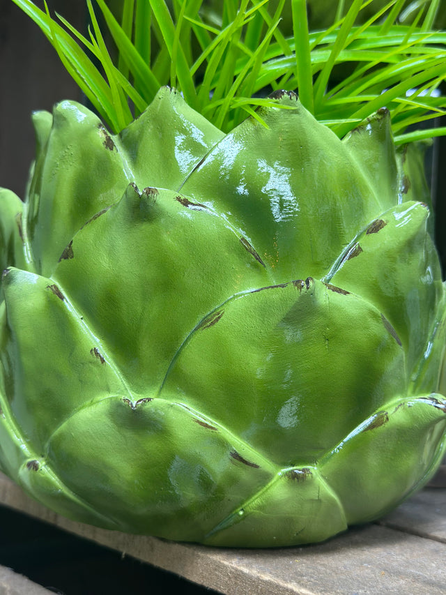 5.5" Green Resin Artichoke Planter