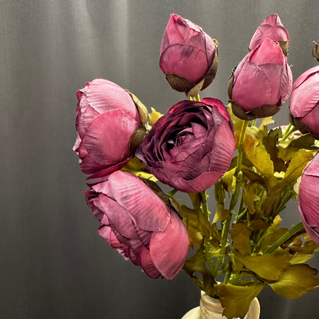 Plum Ranunculus X 3 Bouquet, additional view