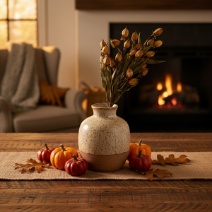 21" Chinese Lantern Stem | Available in Burgundy, Cream, and Orange