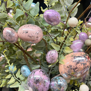 18" Vintage Chocolate Egg Spray
