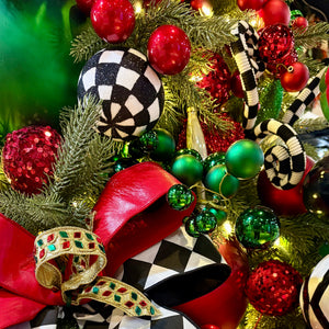 4" Check It Off The List Checkered Ball Ornament