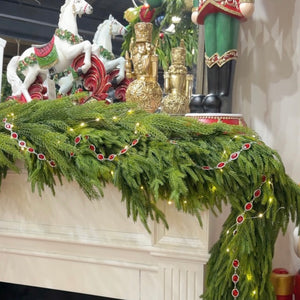 72" Deluxe Natural Touch Norfolk Pine Garland