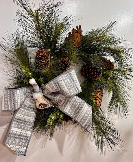 24 inch Winter Bird Wreath