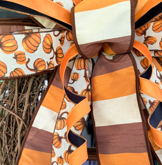 20" Pumpkin Patch Promenade Custom Fall Bow