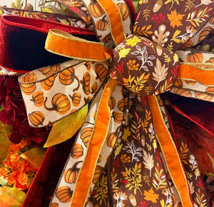 30" Maple & Merlot Custom Fall Wreath