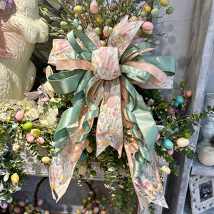 22" Whimsical Easter Handtied Designer Bow