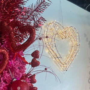 21" Micro LED Heart Metal Frame Light | Indoor/Outdoor