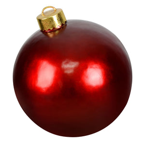 26" Red Merry Christmas Ball Ornament 2/Set