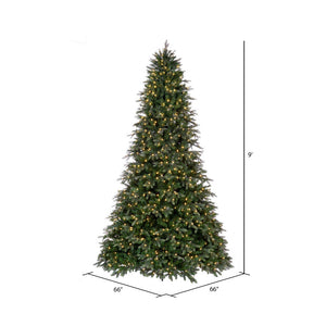 Douglas Fir Artificial Christmas Tree with Warm White LED Lights 9' x 66"