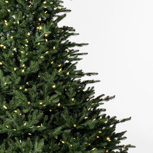 Bellevue Fraser Fir Artificial Christmas Tree with Warm White Mini Lights 7.5' x 68"