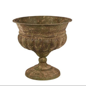 20.25" x 19.75" Antique Gold Footed Compote