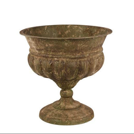 20.25" x 19.75" Antique Gold Footed Compote