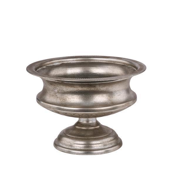 11.5" x 8" Silver Tin Compote