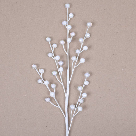 24" Candy Apple Berry Spray - White