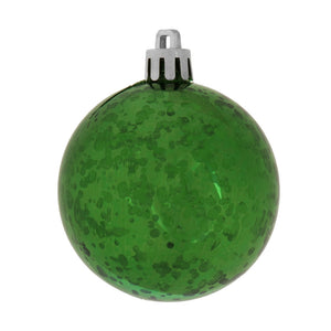 4" Shiny Mercury Ball Ornament, 6/Bag