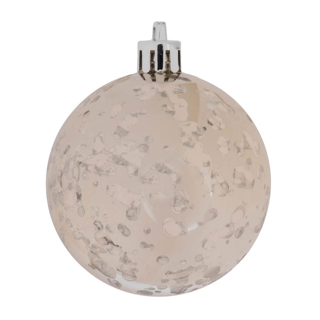 4" Shiny Mercury Ball Ornament Set of 6 | Champagne | Copper