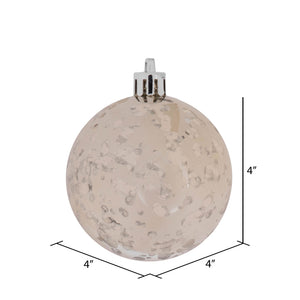 4" Shiny Mercury Ball Ornament Set of 6 | Champagne | Copper