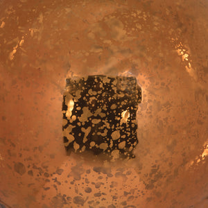 4" Shiny Mercury Ball Ornament Set of 6 | Champagne | Copper