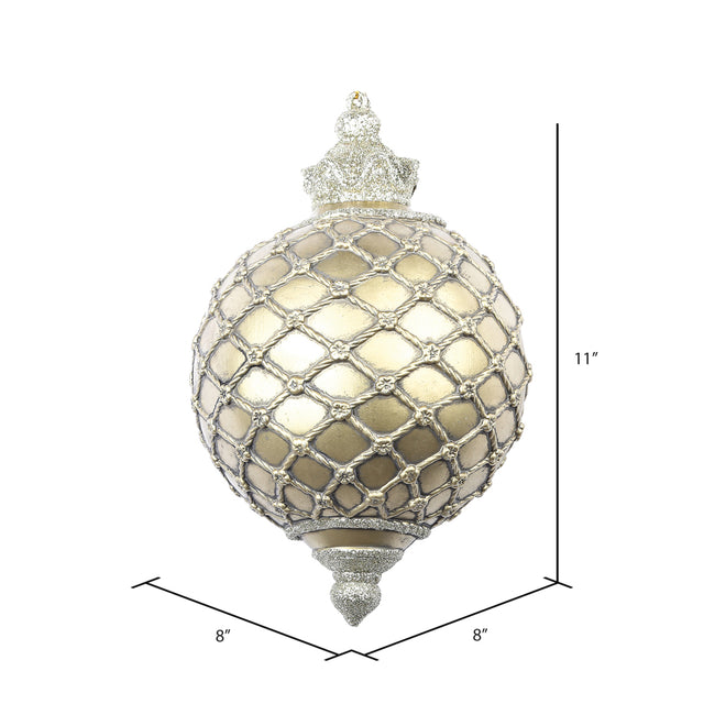 11" Antique Net Ball Ornament