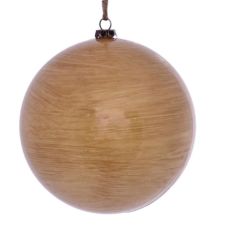 4.75 inch Wood Grain Ball Ornament, 4 per Bag