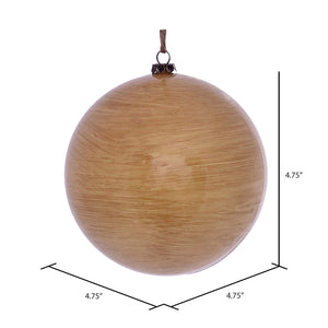 4.75" Wood Grain Ball Ornament |4 per Bag