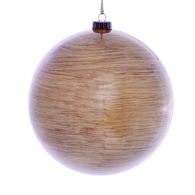 8" Wood Grain Ball Ornament