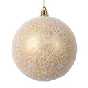 4" Matte Snow Covered Ornament, 4/Bag