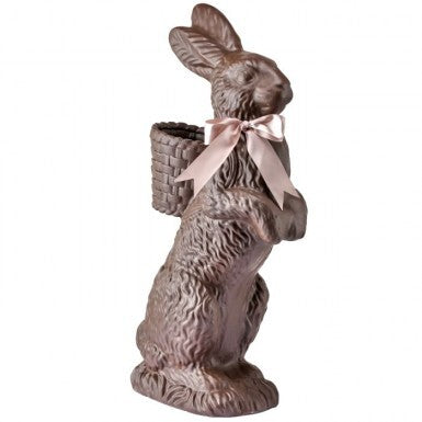 35" “Chocolate” Bunny with Basket | Brown or Ivory